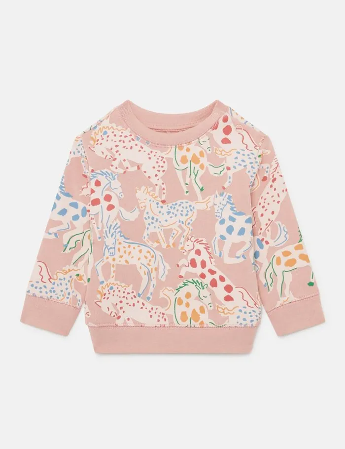 Kids Horse Print Sweatshirt Multicolour Stella McCartney Baby Girls