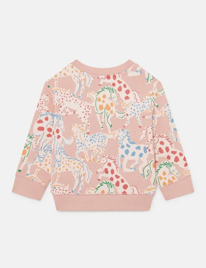Kids Horse Print Sweatshirt Multicolour Stella McCartney Baby Girls