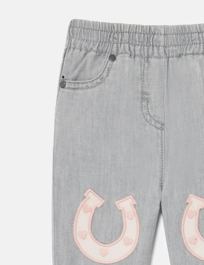 Kids Horseshoe Appliqu Pants Grey Stella McCartney Baby Girls Kids Horseshoe Appliqu Pants Grey Stella McCartney Baby Girls