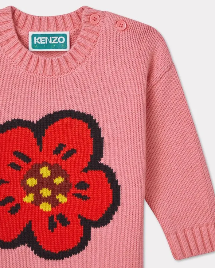 Kids Knitted Dress Dark Rose Kenzo Babies 1 Month 8211 2 Years