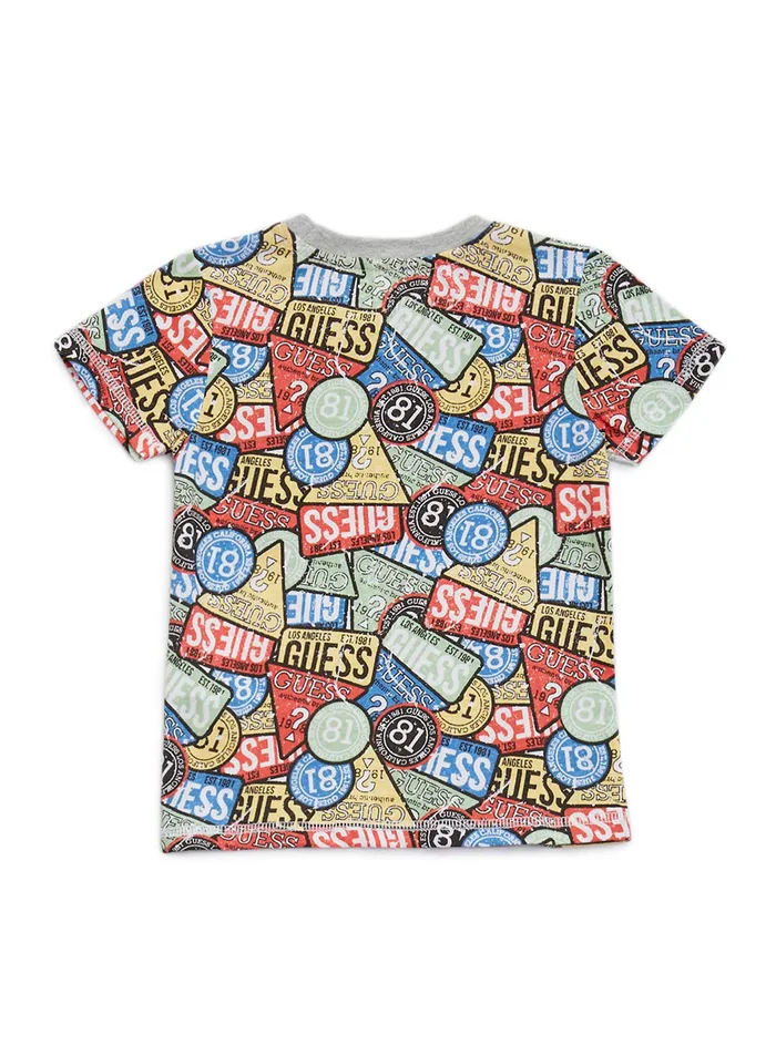Kids Little Boy GUESS Patches Print Logo Tshirt 27