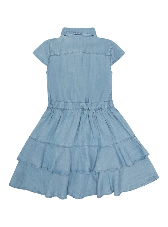 Kids Little Girl GUESS Blue Wash Denim Dress 27 Kids Little Girl GUESS Blue Wash Denim Dress 27