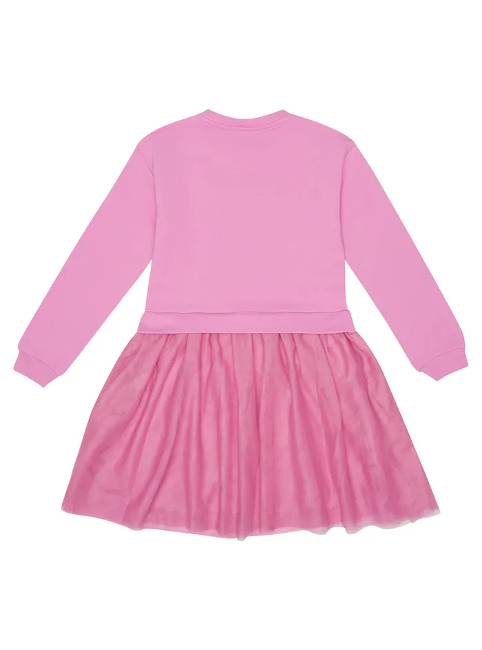 Kids Little Girl GUESS Eco Pink Logo Frill Dress 27 Kids Little Girl GUESS Eco Pink Logo Frill Dress 27
