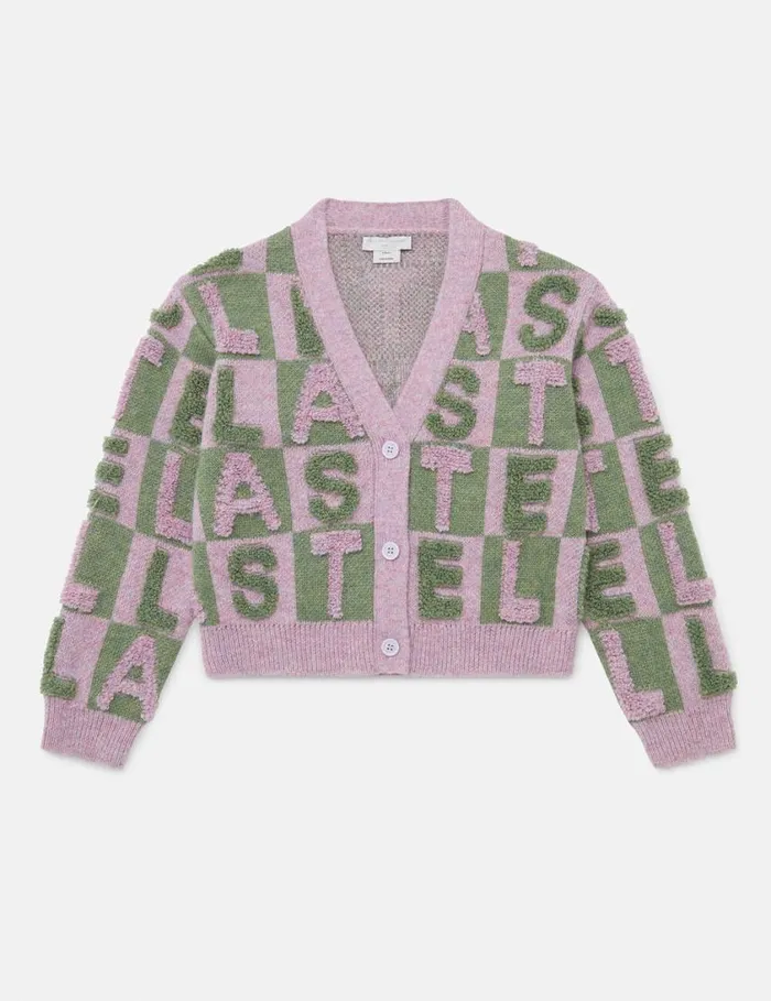 Kids Logo Appliqu Knit Cardigan Multicolour Stella McCartney Sweaters and Cardigans