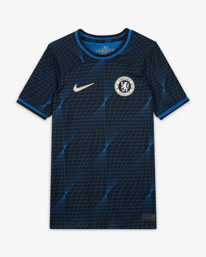 Kids Nike All Clothing Chelsea FC 202324 Stadium Away Soarclub Goldwhite