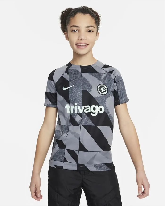 Kids Nike All Clothing Chelsea FC Academy Pro Third Cool Greycool Greyblackmint Foam