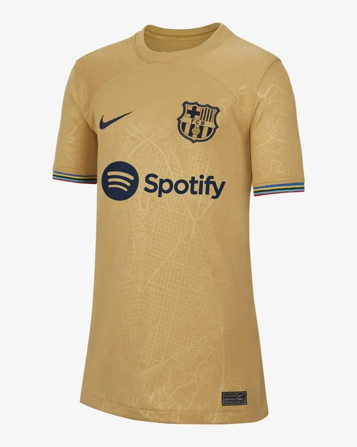 Kids Nike All Clothing FC Barcelona 202223 Stadium Away Club Goldclub Goldobsidian