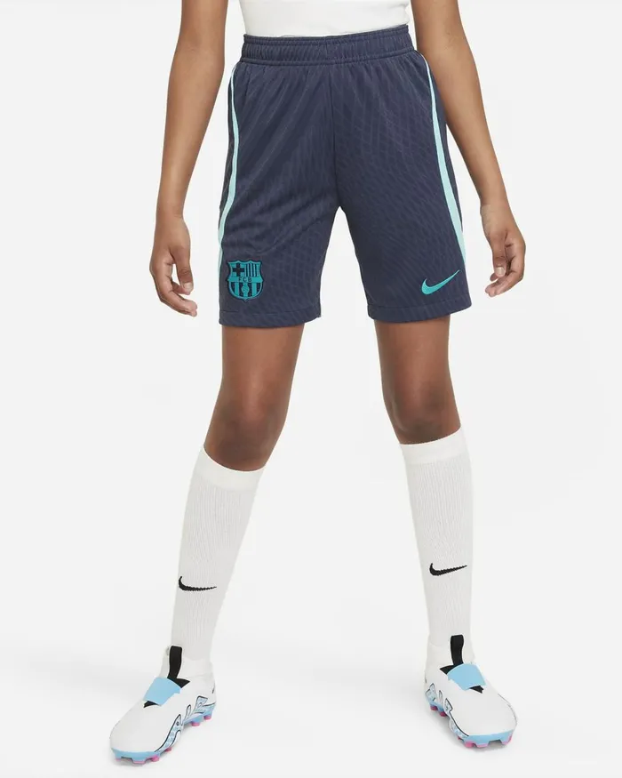 Kids Nike All Clothing FC Barcelona Strike Third Thunder Bluelight Aquaenergy