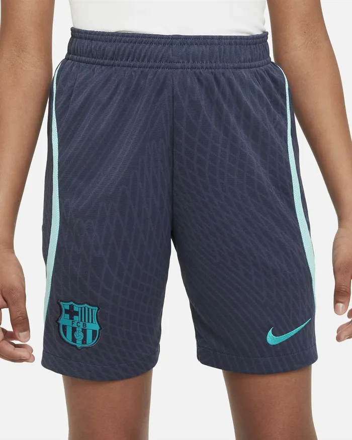 Kids Nike All Clothing FC Barcelona Strike Third Thunder Bluelight Aquaenergy