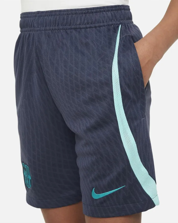 Kids Nike All Clothing FC Barcelona Strike Third Thunder Bluelight Aquaenergy