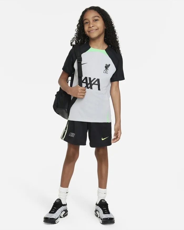 Kids Nike All Clothing Liverpool FC Strike Wolf Greypoison Greenblack