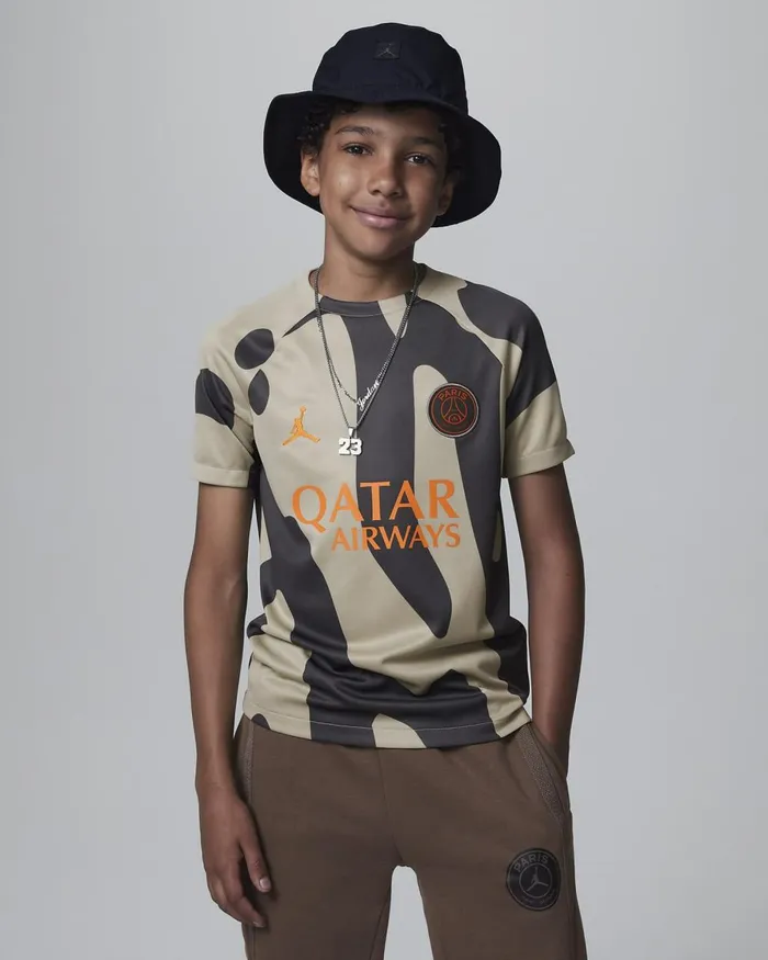 Kids Nike All Clothing Paris SaintGermain Academy Pro Third Stonestoneiron Greymagma Orange
