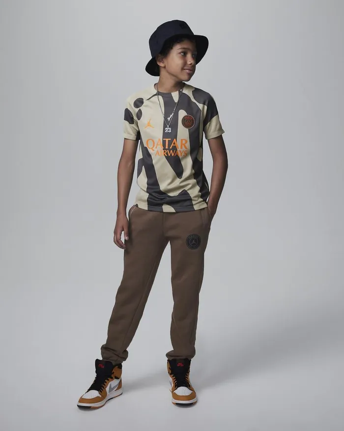 Kids Nike All Clothing Paris SaintGermain Academy Pro Third Stonestoneiron Greymagma Orange