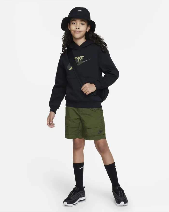 Kids Nike All Clothing Sportswear Club Fleece Black