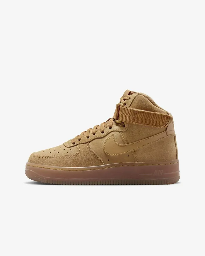 Kids Nike All Shoes Air Force 1 High LV8 3 Wheatgum Light Brownwheat