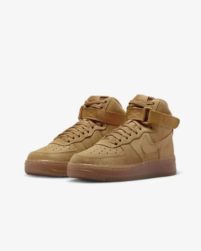 Kids Nike All Shoes Air Force 1 High LV8 3 Wheatgum Light Brownwheat