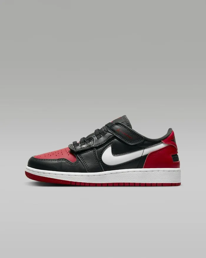 Kids Nike All Shoes Air Jordan 1 Low FlyEase Blackwhitegym Red