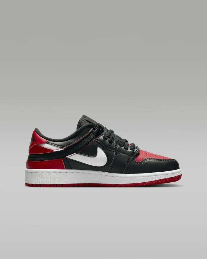 Kids Nike All Shoes Air Jordan 1 Low FlyEase Blackwhitegym Red