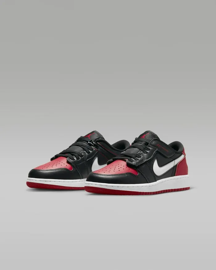 Kids Nike All Shoes Air Jordan 1 Low FlyEase Blackwhitegym Red
