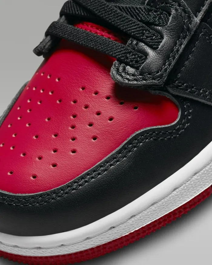 Kids Nike All Shoes Air Jordan 1 Low FlyEase Blackwhitegym Red