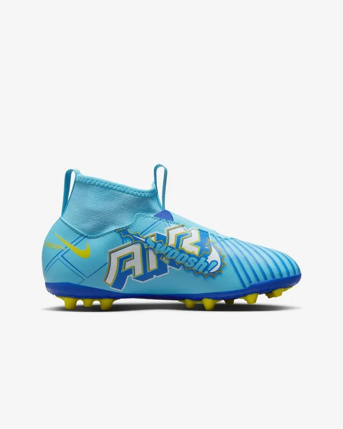 Kids Nike Football Jr Zoom Mercurial Superfly 9 Academy KM AG Baltic Bluewhite