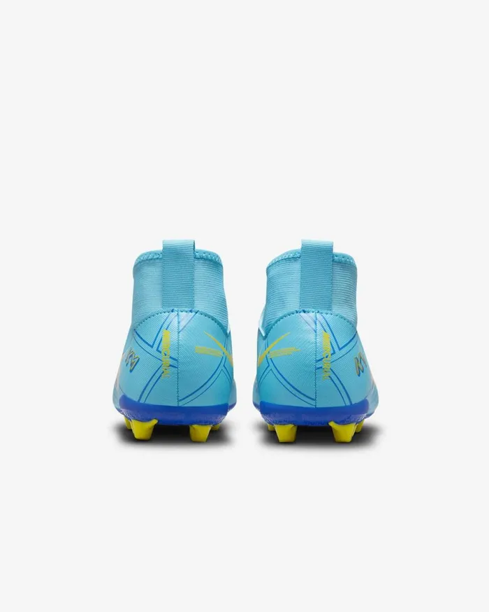 Kids Nike Football Jr Zoom Mercurial Superfly 9 Academy KM AG Baltic Bluewhite