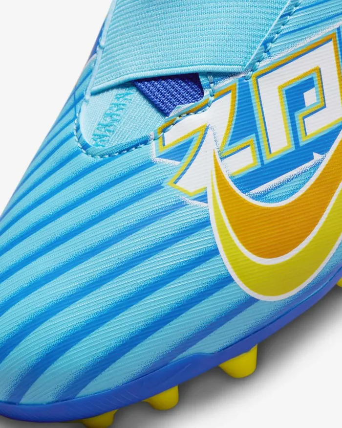 Kids Nike Football Jr Zoom Mercurial Superfly 9 Academy KM AG Baltic Bluewhite