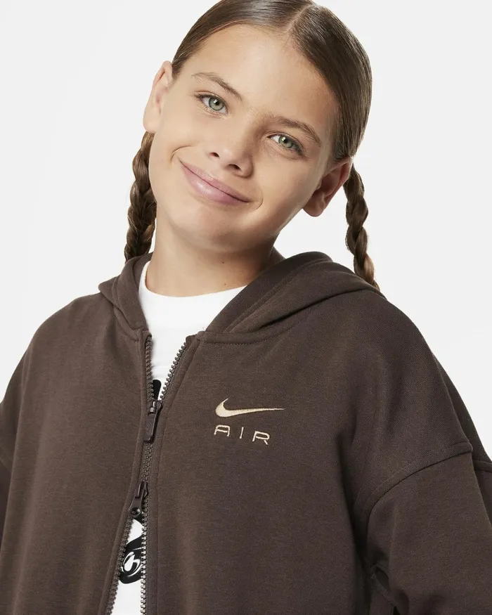 Kids Nike Hoodies And Sweatshirts Air Club Fleece Baroque Brownhemp