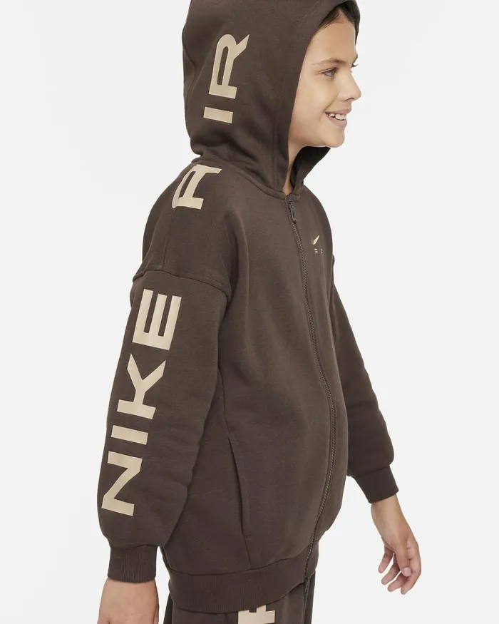 Kids Nike Hoodies And Sweatshirts Air Club Fleece Baroque Brownhemp