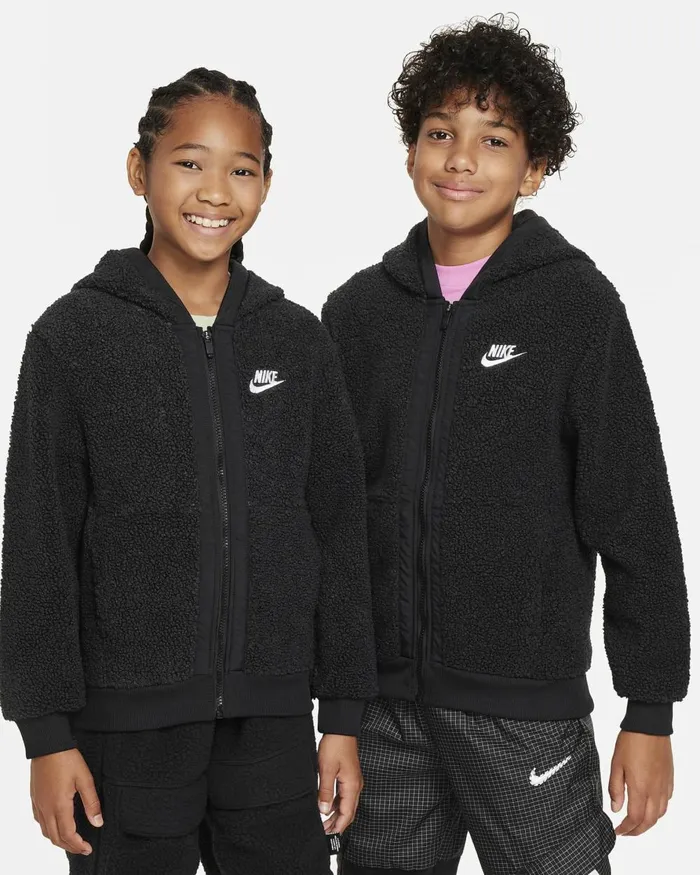 Kids Nike Hoodies And Sweatshirts Sportswear Club Fleece Blackblackwhite