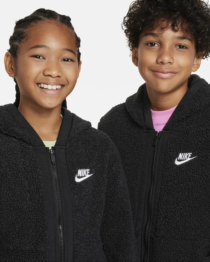 Kids Nike Hoodies And Sweatshirts Sportswear Club Fleece Blackblackwhite