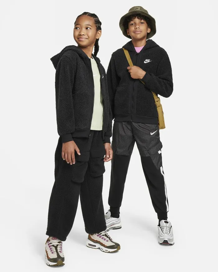 Kids Nike Hoodies And Sweatshirts Sportswear Club Fleece Blackblackwhite