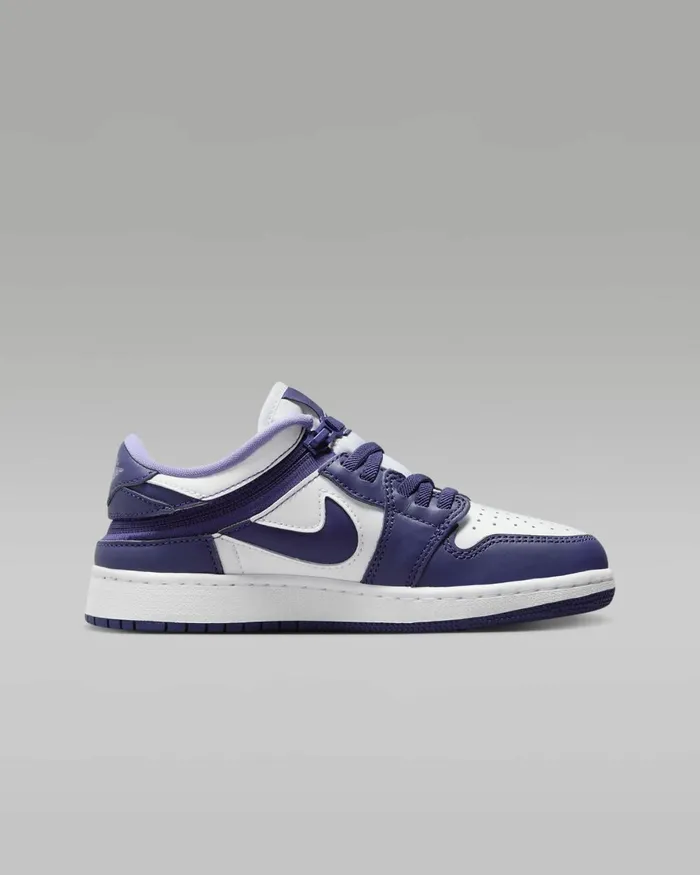 Kids Nike Jordan Air Jordan 1 Low FlyEase Sky J Purplewhitesky J Light Purple