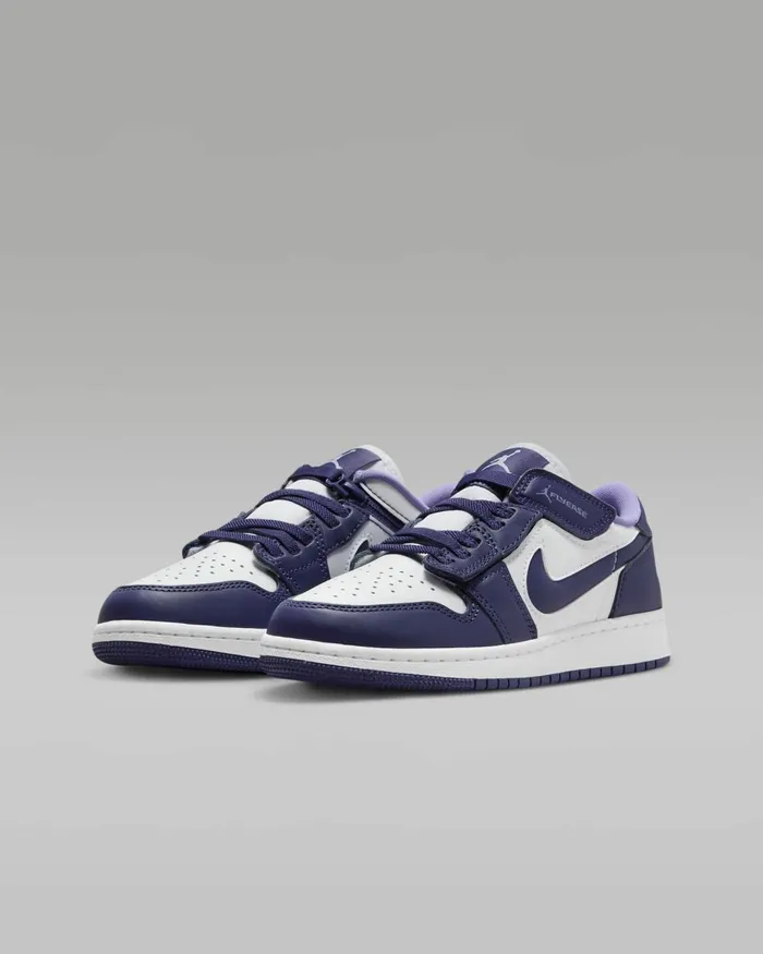 Kids Nike Jordan Air Jordan 1 Low FlyEase Sky J Purplewhitesky J Light Purple