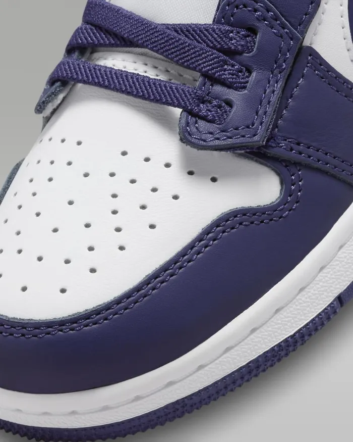 Kids Nike Jordan Air Jordan 1 Low FlyEase Sky J Purplewhitesky J Light Purple