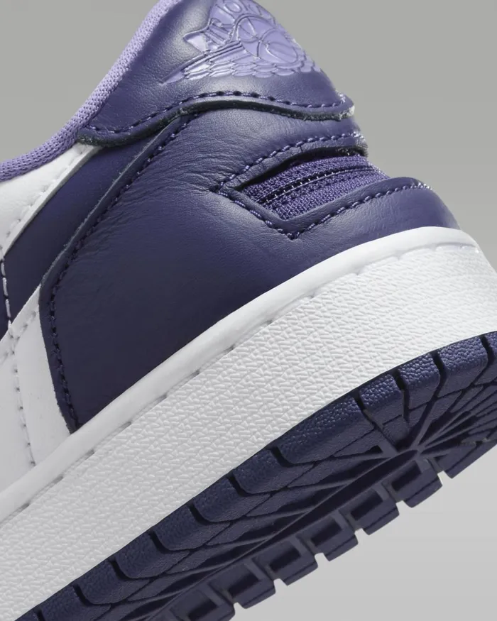 Kids Nike Jordan Air Jordan 1 Low FlyEase Sky J Purplewhitesky J Light Purple