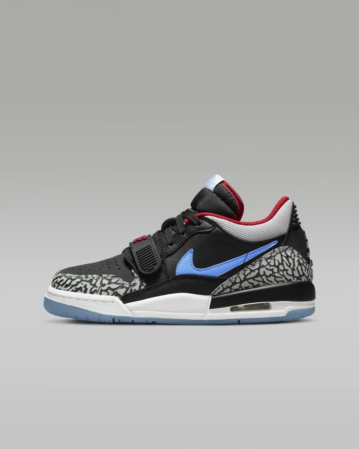 Kids Nike Jordan Air Jordan Legacy 312 Low Blackvalour Blueuniversity Redwolf Grey