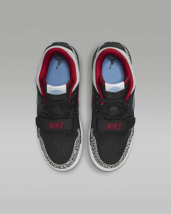 Kids Nike Jordan Air Jordan Legacy 312 Low Blackvalour Blueuniversity Redwolf Grey