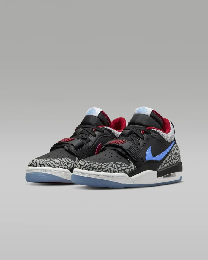 Kids Nike Jordan Air Jordan Legacy 312 Low Blackvalour Blueuniversity Redwolf Grey