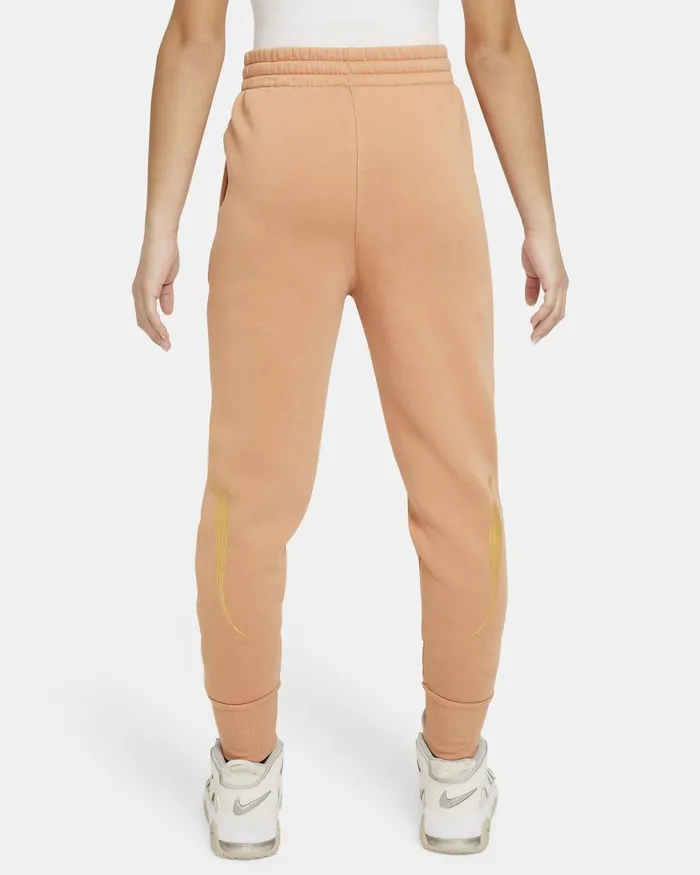 Kids Nike Trousers And Leggings Sportswear Club Fleece Amber Brownmetallic Gold