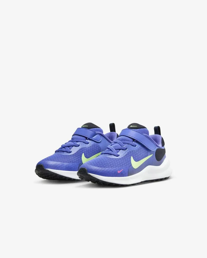 Kids Nike Younger Kids 3 8211 7 Years Revolution 7 Light Ultramarinedark Obsidianwhitelime Blast