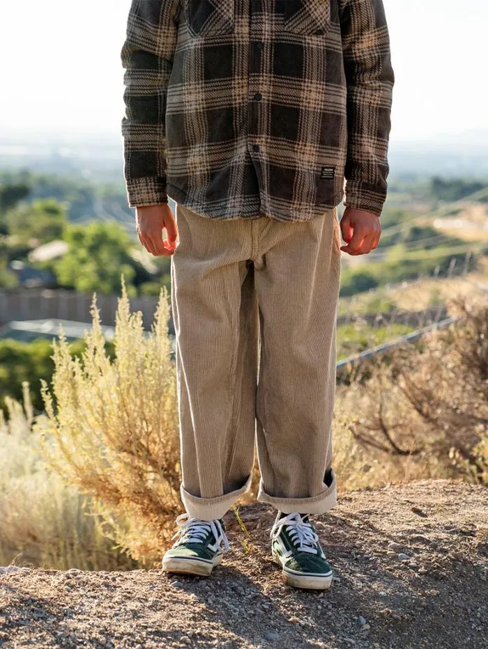 Kids Pants Volcom Big Boys Billow Cord Pants 8211 Khaki