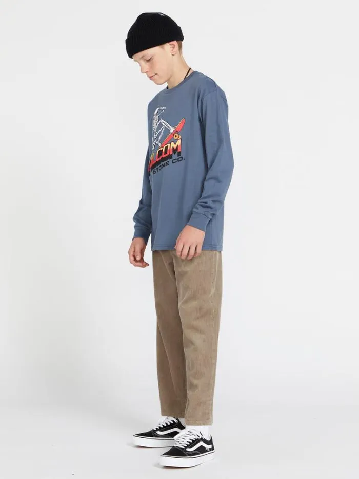 Kids Pants Volcom Big Boys Billow Cord Pants 8211 Khaki