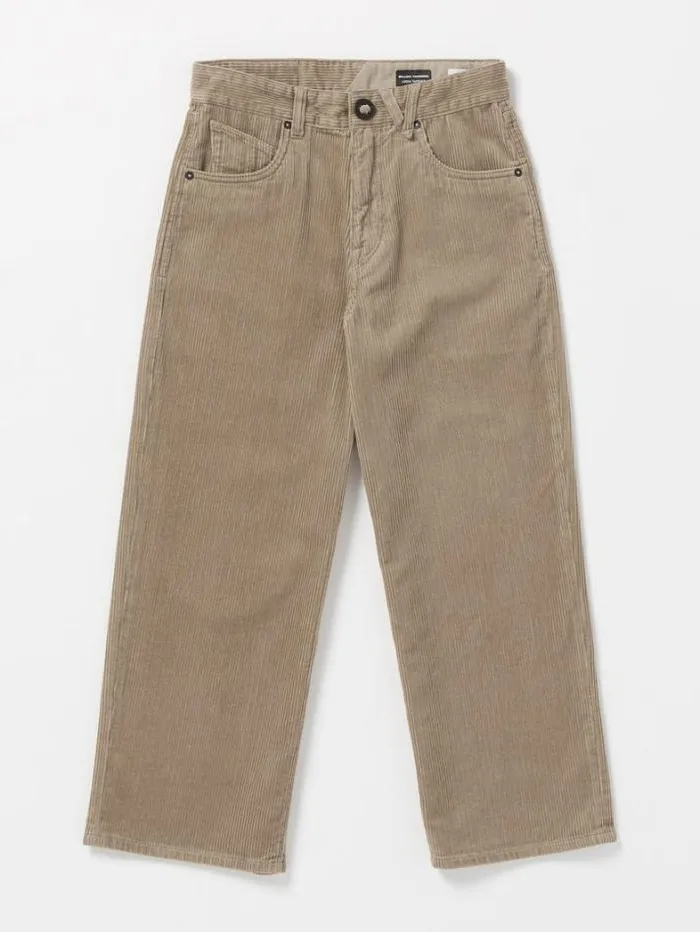 Kids Pants Volcom Big Boys Billow Cord Pants 8211 Khaki