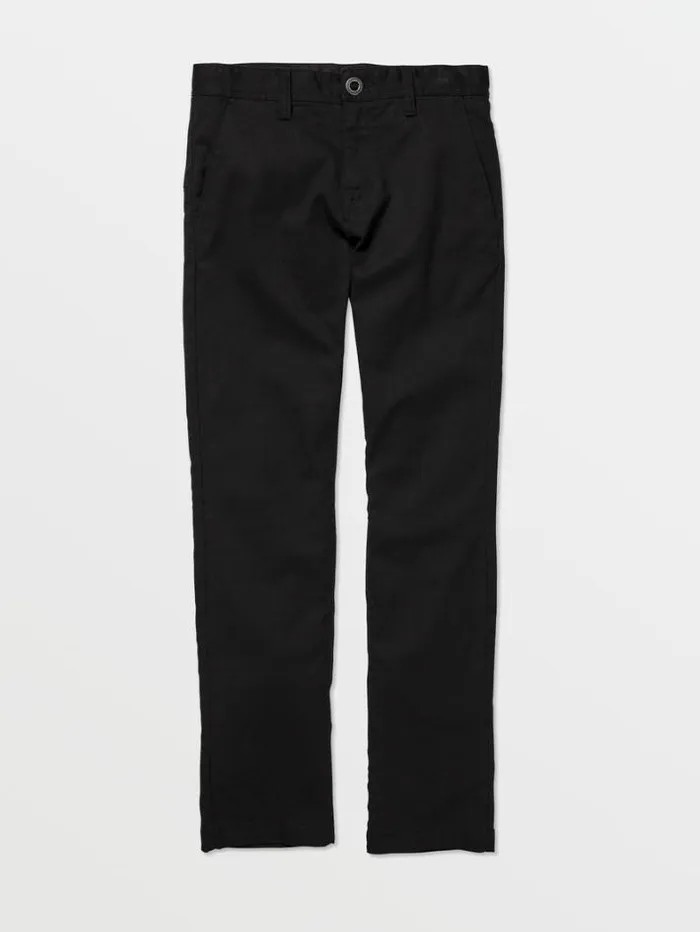 Kids Pants Volcom Big Boys Frickin Modern Stretch Chino Pants 8211 Black