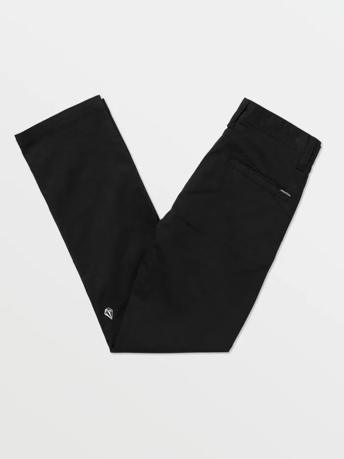 Kids Pants Volcom Big Boys Frickin Modern Stretch Chino Pants 8211 Black