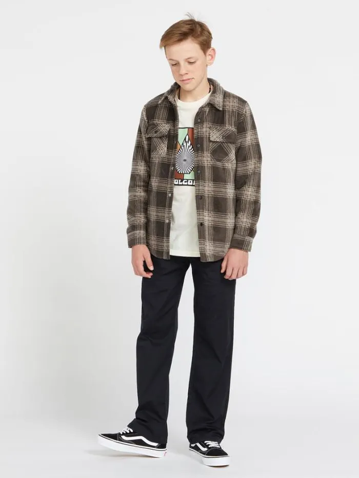 Kids Pants Volcom Big Boys Frickin Modern Stretch Chino Pants 8211 Black