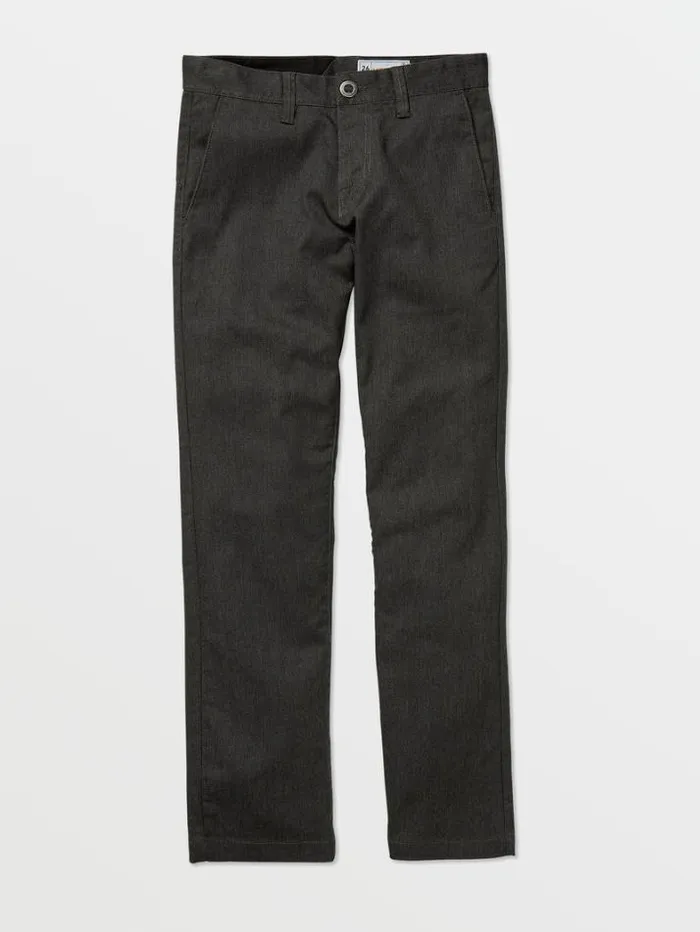 Kids Pants Volcom Big Boys Frickin Modern Stretch Chino Pants 8211 Charcoal Heather