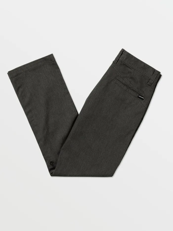 Kids Pants Volcom Big Boys Frickin Modern Stretch Chino Pants 8211 Charcoal Heather