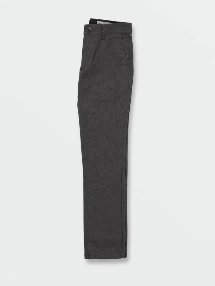 Kids Pants Volcom Big Boys Frickin Modern Stretch Chino Pants 8211 Charcoal Heather